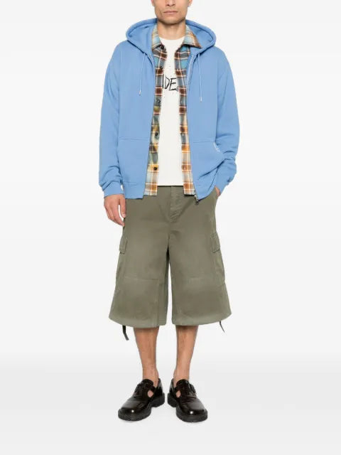 JW Anderson logo-embroidered zip-up hoodie