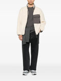 Maison Kitsuné fleece-texture panelled jacket