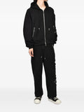 THUG CLUB leather-panelled New Rock hoodie
