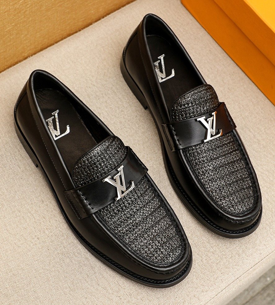 Louis Vuitton Textured Hardware Loafers
